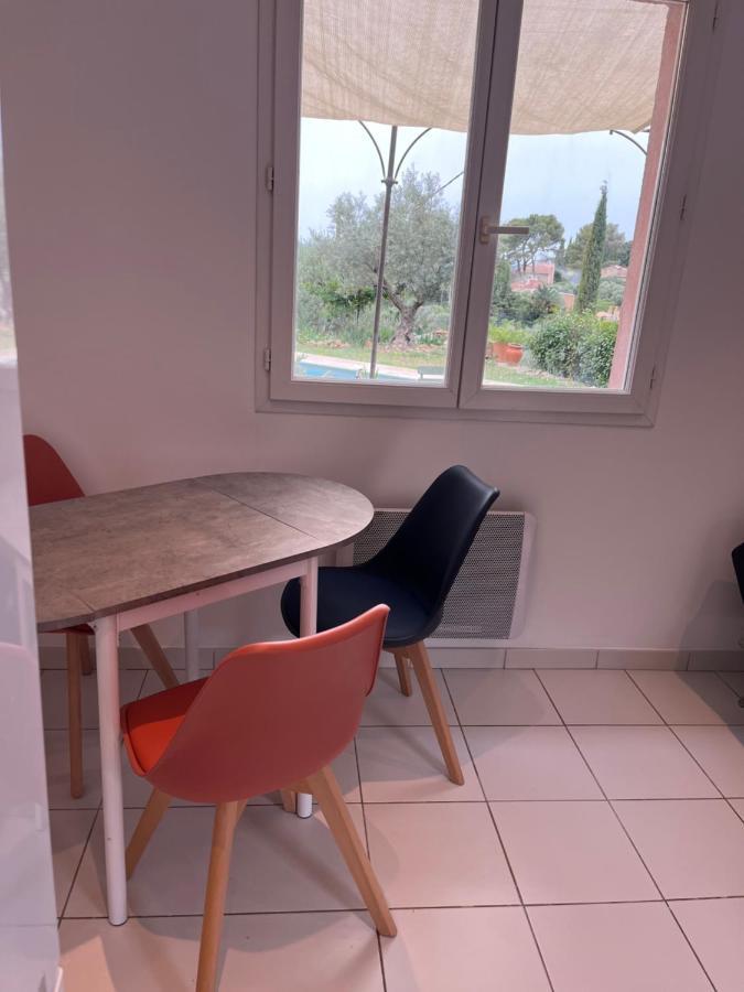Hauteurs De Toulon : Charmant Studio Piscine Ngoại thất bức ảnh